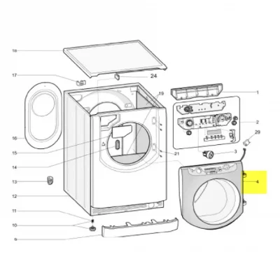 ARISTON Hublot Complet Aqxgd149s(ex) Pour Lave Linge  - C00270075