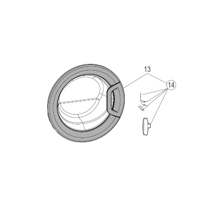 INDESIT Hublot complet hp/ar wd cromato futura pour lave linge  - c00291605