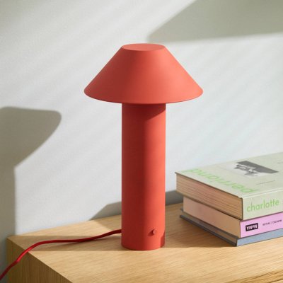 HUBSCH H&uuml;bsch Lampe &agrave; poser LED Tower, rouge, hauteur 32 cm, m&eacute;tal