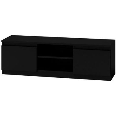 HUCOCO  Meuble TV moderne pour salon 120 cm - Noir
