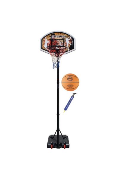 GENERIQUE Hudora 71664 - panier de basket avec socle &agrave; lester + ballon et pompe