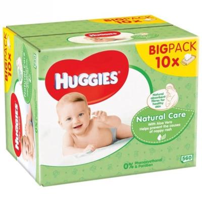 HUGGIES  Nouvelles Lingettes Natural Care 10 X56