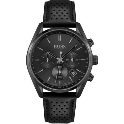 HUGO BOSS  - Montre Hommes - Quartz Chronographe - Bracelet Cuir Noir - 1513880