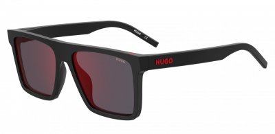 HUGO BOSS HUGO Lunettes de soleil '1069/S' noir / rouge cerise