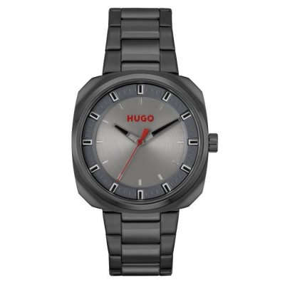 HUGO  pour homme. Montre analogique Gris brillant 