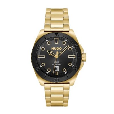 HUGO  Visit 1530304 - Homme - Analogique - Quartz - Stainless steel - Verre min&eacute;ral