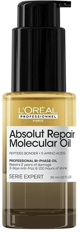 L OREAL PROFESSIONNEL Huile Bi-Phase R&eacute;paratrice Absolut Repair Molecular 30ml E4450900