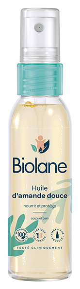 BIOLANE Huile D'amande Douce Corps Et Bain  - Le Spray De 75 Ml