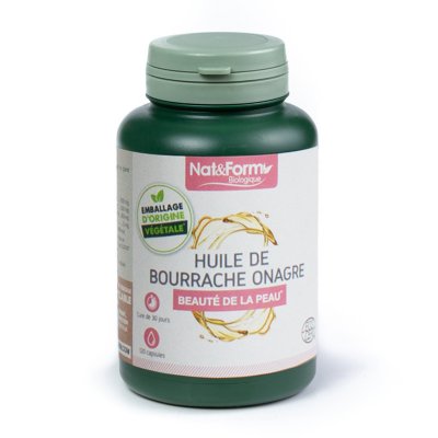 NAT & FORM Huile de bourrache + Huile d'onagre bio 120 Nat et Form