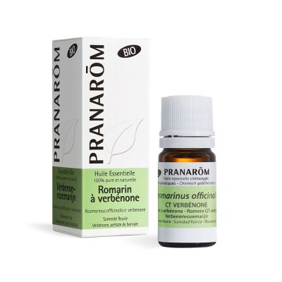 PRANAROM Huile essentielle de Romarin &agrave; verb&eacute;none Sommit&eacute; fleurie bio