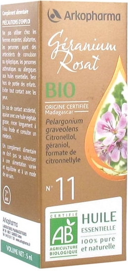 ARKOPHARMA Huile essentielle g&eacute;ranium rosat bio 5ml