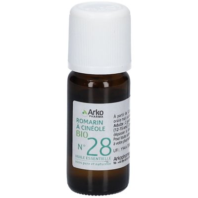 ARKOPHARMA Huile essentielle romarin &agrave; cin&eacute;ole bio 10ml