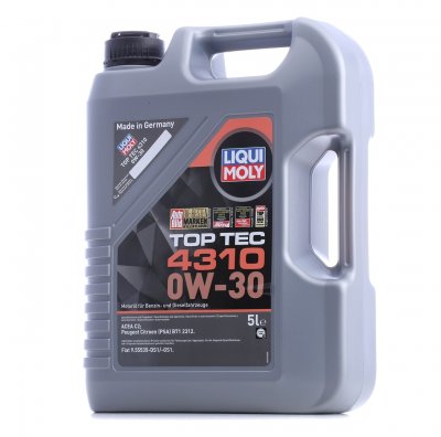 LIQUI MOLY Huile moteur  Essence/Diesel Top Tec 4310 0W30 5L