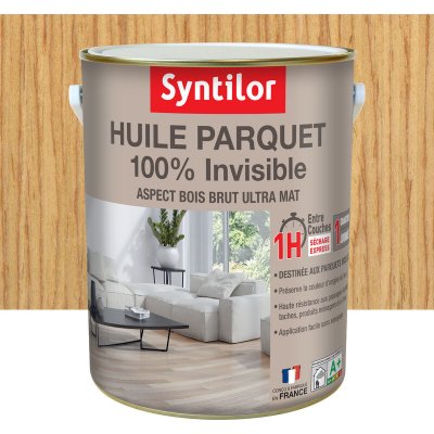 SYNTILOR Huile parquet 100% invisible  incolore mat 2.5 l