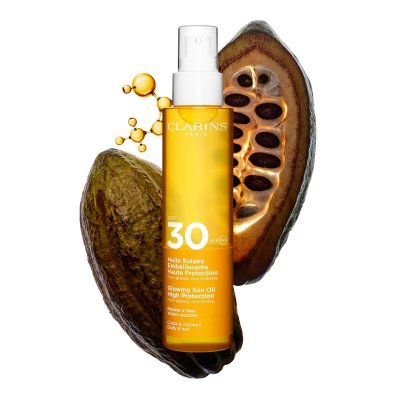 CLARINS Huile Solaire Embellissante Haute Protection Corps SPF30-150ml 