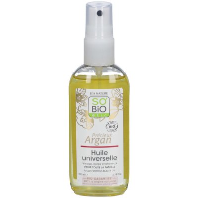 LEA NATURE SO BIO ETIC Huile Universelle Visage Et Corps Pr&eacute;cieux Argan Bio So'bio Etic - Le Flacon De 100 Ml