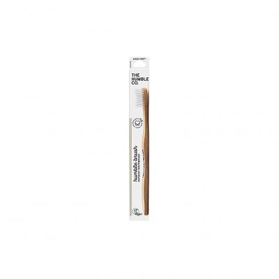 THE HUMBLE CO Humble Brush Brosse &agrave; dents en bambou pour adultes blanc tendre 4 pcs.