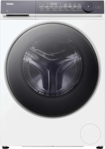 HAIER HWD80BP14367TUIT machine &agrave; laver avec s&egrave;che linge Pose libre Charge avant Blanc