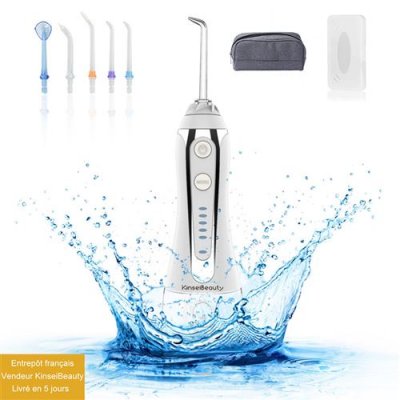  Hydropulseur Dentaire KinseiBeauty Anti Tartre Plaque - Blanc