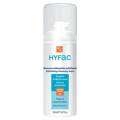 HYFAC  Mousse Nettoyante aux AHA Visage 150 ml - Flacon-Pompe 150 ml