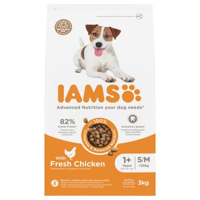 IAMS  for Vitality Adult Small & Medium Breed pour chien 2 x 3 kg
