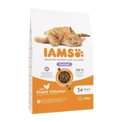 IAMS  for Vitality Hairball Adult poulet - lot % : 2 x 10 kg
