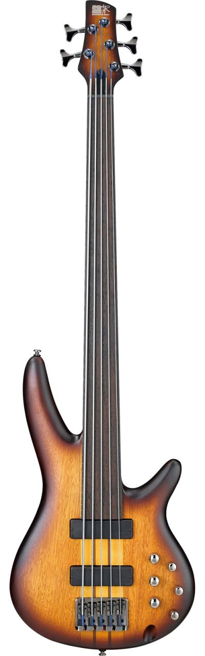 IBANEZ  srf705-bbf - brown burst flat - basse &eacute;lectrique 5 cordes fretless