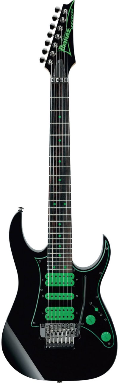 IBANEZ  Steve Vai UV70P-BK - Noire - Guitare &eacute;lectrique 7 cordes (+ &eacute;tui)