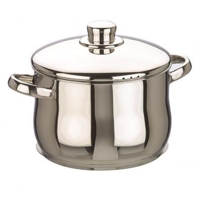IBILI  662222 oslo marmite bomb&eacute;e avec couvercle inox 22 cm