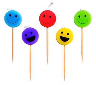 IBILI  786201 Lot de 5 Bougies Sourires 7 cm