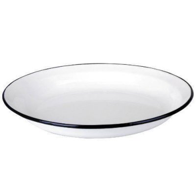 IBILI  912932 Assiette en acier &eacute;maill&eacute; vitrifi&eacute; Blanche 32 cm