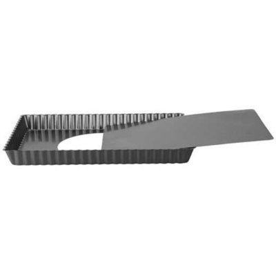 IBILI  Mobile Ruffled Rectangular Mold Moka 20x28 Cm Mold Argent&eacute;