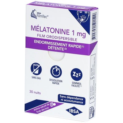 Ibsa Pharma M&eacute;latonine Filmtec&reg; Ibsa - Bo&icirc;te 30 films