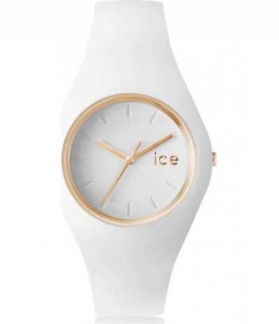 ICE WATCH Ice-Watch - ICE glam White - Montre blanche pour femme avec bracelet en silicone - 000917 (Medium)