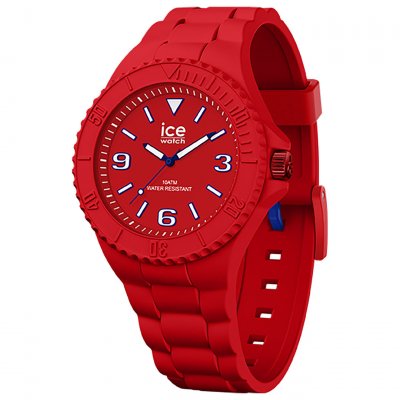 ICE WATCH  - Montre Hommes - Quartz - Analogique - Bracelet Silicone Rouge - 019870
