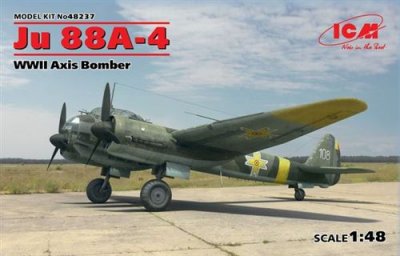 ICM  48237 Ju 88A-4, WWII Axis Bomber Kit de mod&eacute;lisme Gris