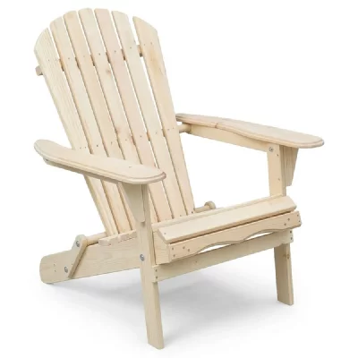 ICONIK INTERIOR  Chaise de jardin Adirondack - Bois naturel clair