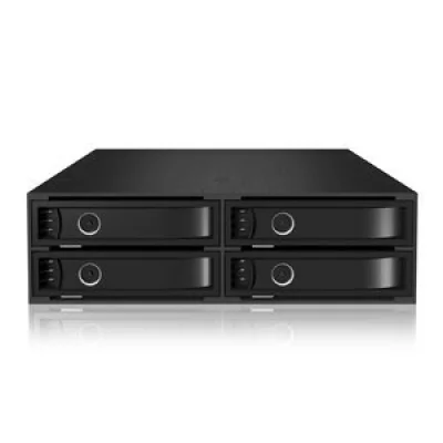 ICY BOX  IB-2242SSK - Adaptateur pour baie de stockage - 5,25 pouces &agrave; 4 x 2,5 pouces - noir