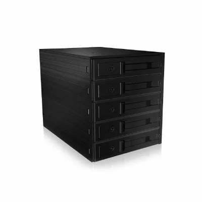 ICY BOX  IB-565SSK 3x 5,25"" Plateau de stockage de disques Noir, Cadre de montage