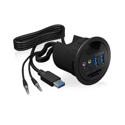 ICY BOX  IB-HUB1404A 5000 Mbit/s Noir, Hub USB