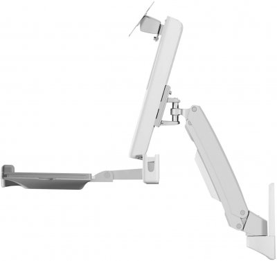 ICY BOX  Monitorhalterung mit Ablage, IB-MS600-W - Silber