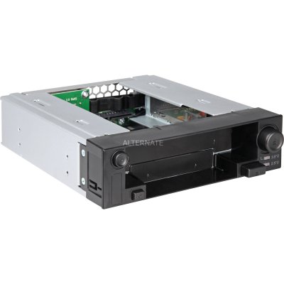ICY DOCK  MB971SP-B DoubleSwap - Rack pour 2 disques durs 3.5'' et 2.5'' Serial ATA (noir)