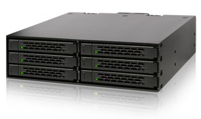 ICY DOCK  MB996SP-6SB bo&icirc;tier de disques Noir, Cadrage