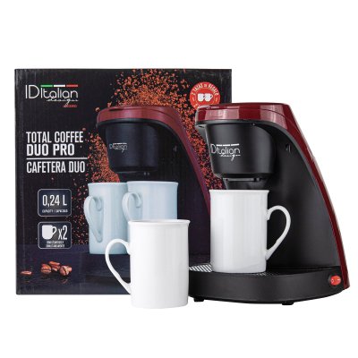ITALIAN DESIGN ID Italian IDECUCOF02 Cafeti&egrave;re 0,5&nbsp;L 450&nbsp;W Noir/Rouge