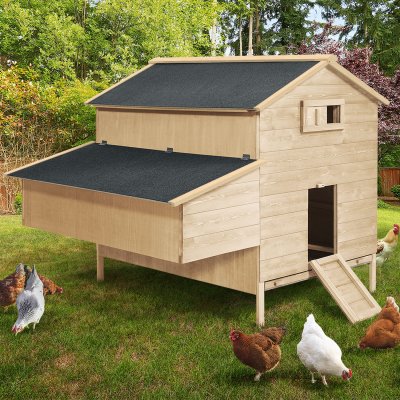 IDMARKET ID MARKET - Poulailler chalet en bois 15 &agrave; 18 poules avec pondoir