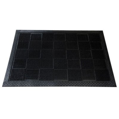 ID MAT  Picots Mix Tapis Paillasson, 100% Caoutchouc, Noir, 40 x 60 cm