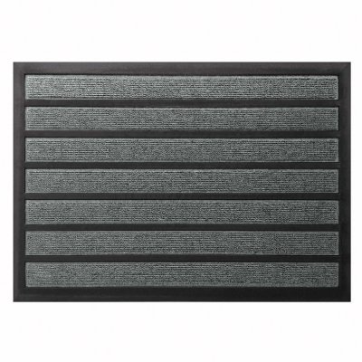 ID MAT  - Tapis combi absorbant grattant gris - 60 x 90 cm