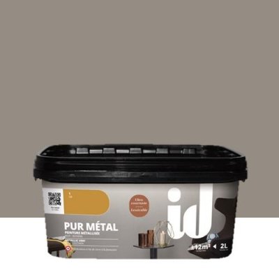ID PARIS  - Peinture d&eacute;corative pur metal 2L nickel nickel