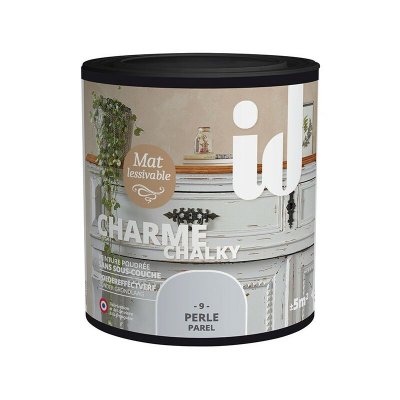 ID PARIS  - Peinture meubles et boiseries charme 500ML perle perle