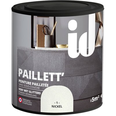 ID PARIS  - Peinture meubles et boiseries paillett 500ML nickel nickel